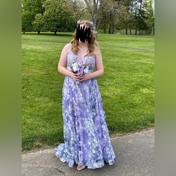 Purple Jovani ball gown. Style #08416 - Picture 5 of 5